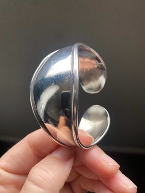 Taxco Modernist Cuff Bracelet 925 silver